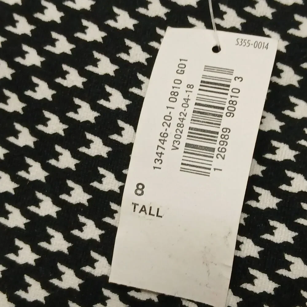 Old Navy 8T Tall Black White Houndstooth Pixie Skinny Women's Pants NEW - Picture 6 of 7